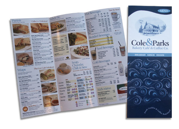 Cole & Parks Menu